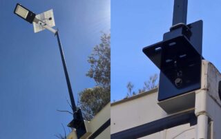 Solar Lights attached to Shipping Containers